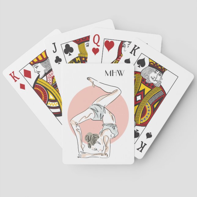 Spielkarten des kundenspezifischen Monogramms der (Rückseite)