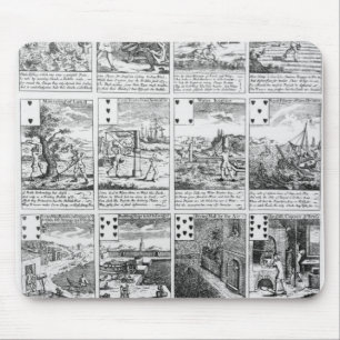 Spielkarten, die "Blasen" Risiken verspotten Mousepad