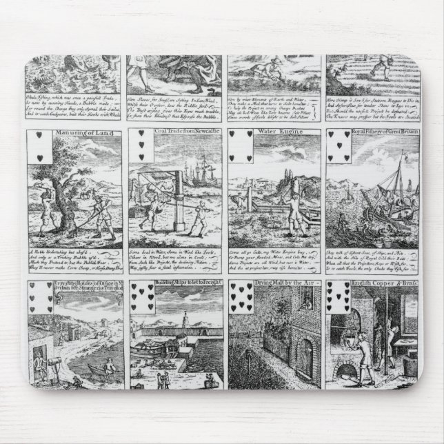 Spielkarten, die "Blasen" Risiken verspotten Mousepad (Vorne)
