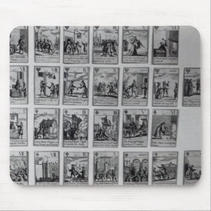 Spielkarten, die Episoden darstellen Mousepad