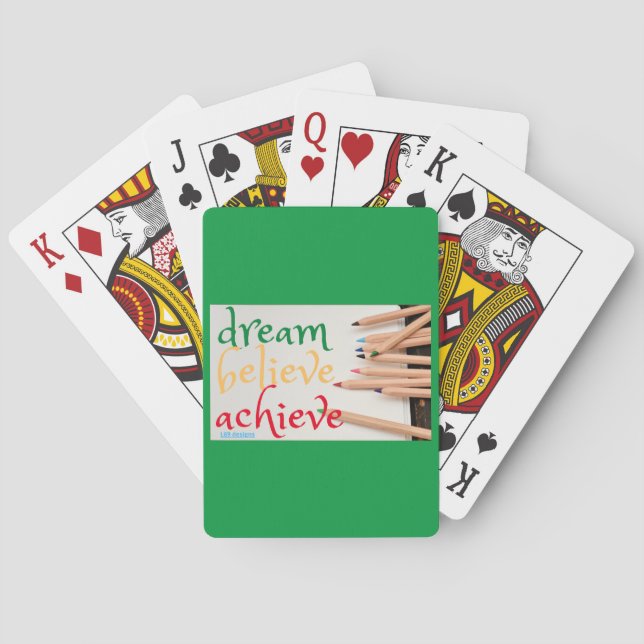 Spielkarten "DREAM, GLAUBEN..." (Rückseite)