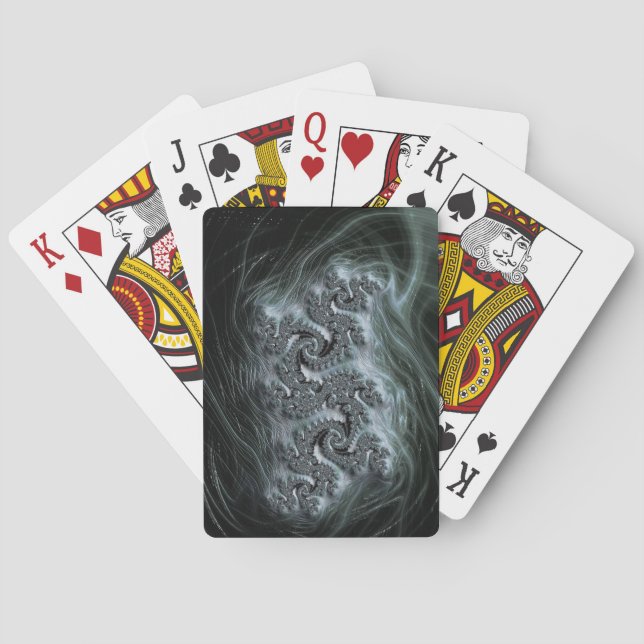 Spielkarten - F395 "Silver Silk Dragon" (Rückseite)
