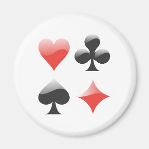 Spielkarten Farben playing cards suits Magnet