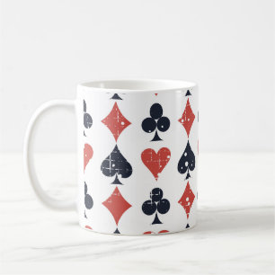 Spielkarten: Grunge Abstractes Muster Kaffeetasse