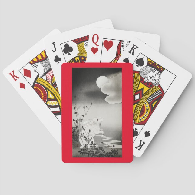 SPIELKARTEN JAPANISCHER RABBIT UND Mond (Rückseite)