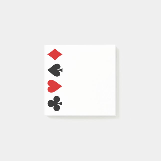 Spielkarten Karten Kartenspielen Diamant Club Hörs Post-it Klebezettel (Vorderseite)
