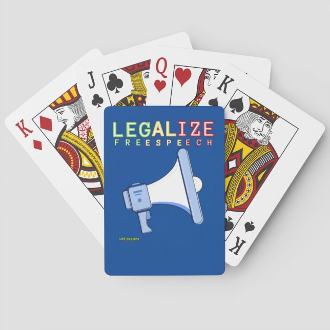 Spielkarten "LEGALIZE FREE SPEECH" (Rückseite)