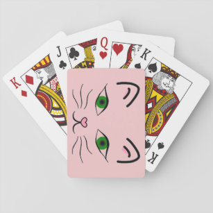 Spielkarten - Miezekatze-Gesicht