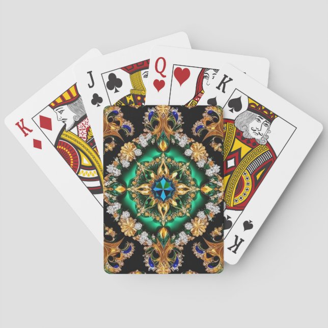 Spielkarten mit brasilianischen Farben (Rückseite)