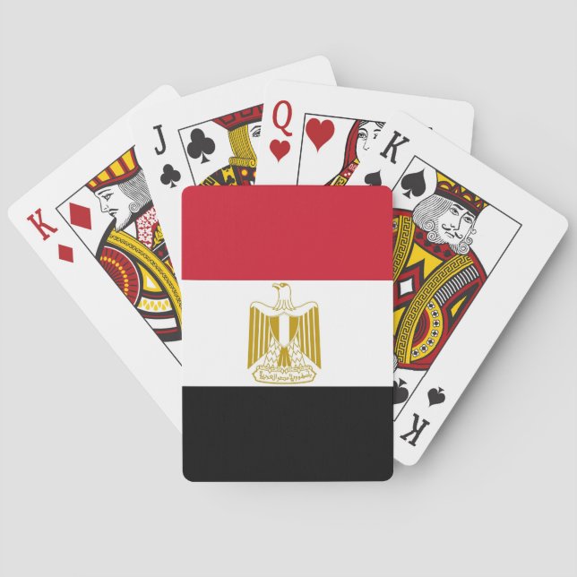 Spielkarten mit der Flagge Ägyptens (Rückseite)