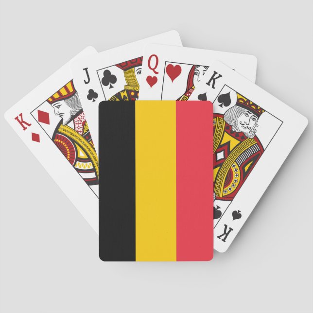 Spielkarten mit der Flagge Belgiens (Rückseite)
