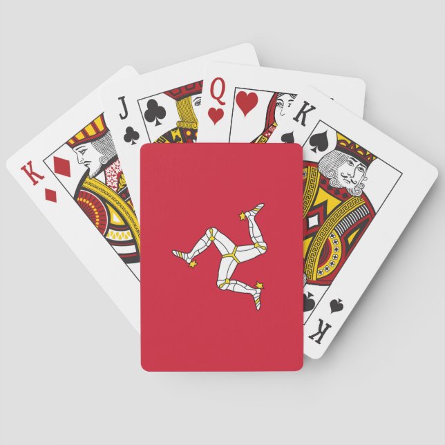 Spielkarten mit der Flagge der Isle of Man (Rückseite)