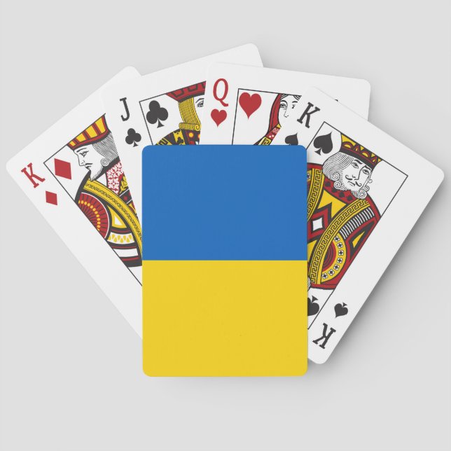Spielkarten mit der Flagge der Ukraine (Rückseite)