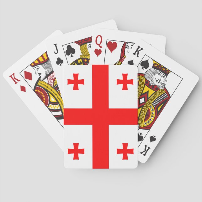 Spielkarten mit der Flagge Georgiens (Rückseite)