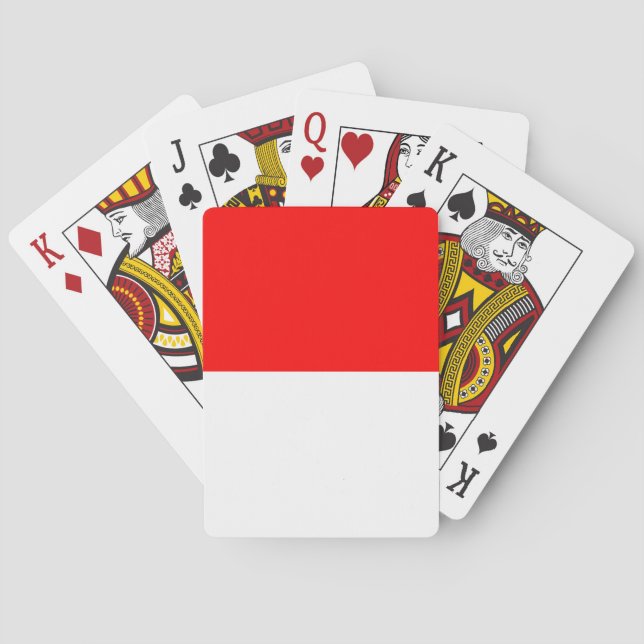 Spielkarten mit der Flagge Indonesiens (Rückseite)