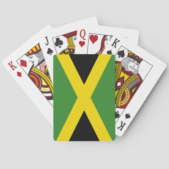 Spielkarten mit der Flagge Jamaikas (Rückseite)