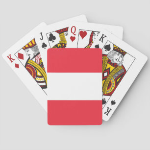 Spielkarten mit der Flagge Österreichs