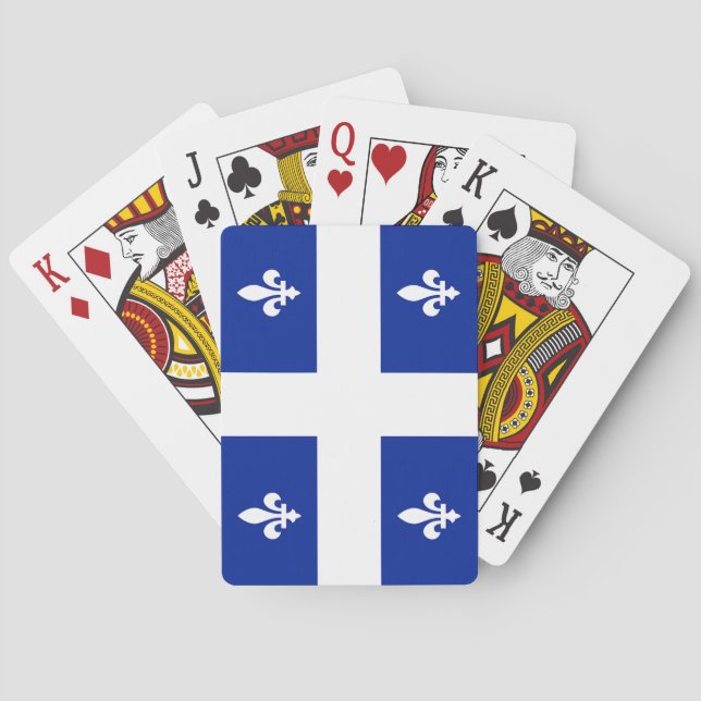 Spielkarten mit der Flagge von Quebec (Rückseite)
