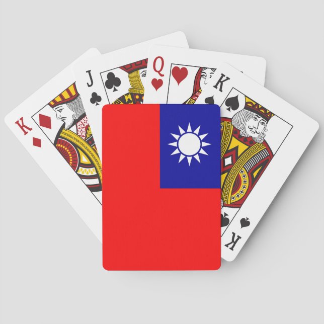 Spielkarten mit der Flagge von Taiwan (Rückseite)