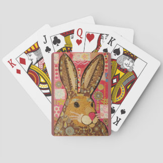 Spielkarten mit hellem Kaninchen-Entwurf