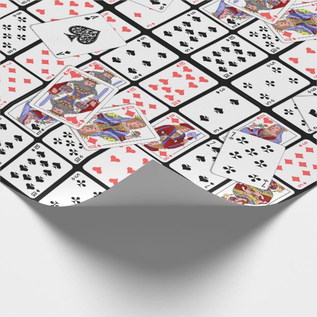 Spielkarten Poker Euchre Gift Wrap Geschenkpapier (Ecke)