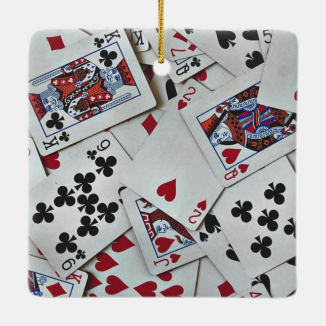 Spielkarten Poker Games Queen King Keramikornament (Rückseite)