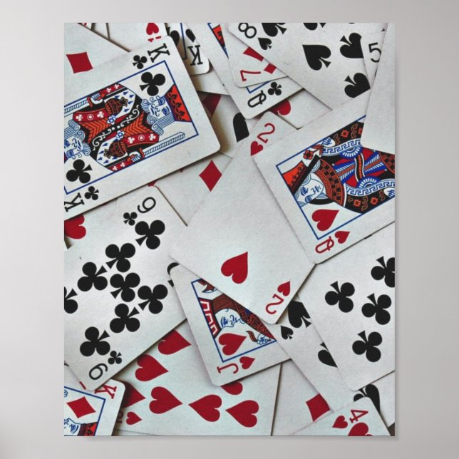 Spielkarten Poker Games Queen King Poster (Vorne)