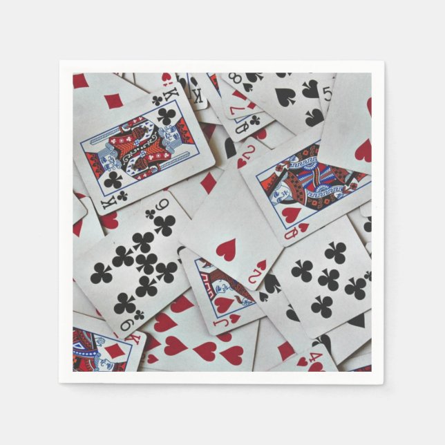 Spielkarten Poker Games Queen King Serviette (Vorderseite)