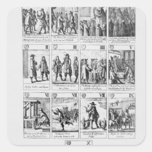 Spielkarten Quadratischer Aufkleber