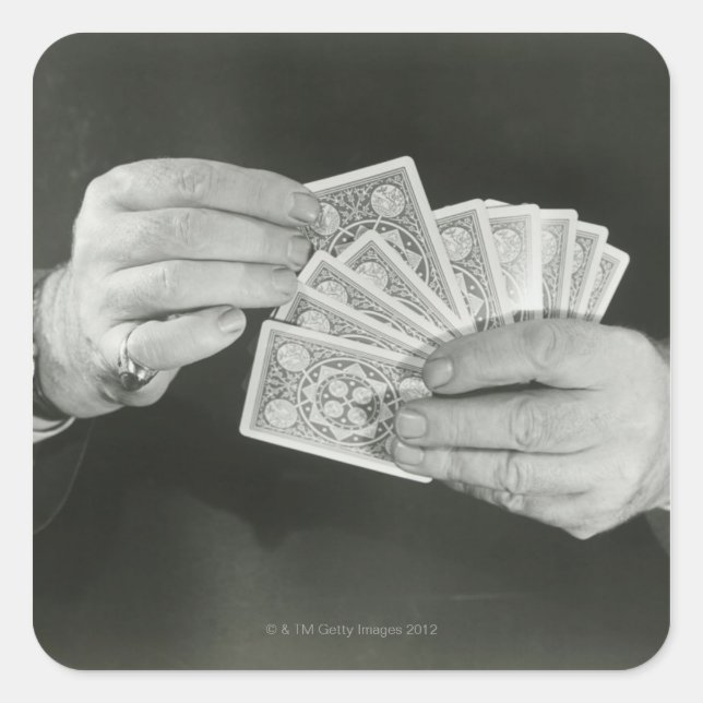 Spielkarten Quadratischer Aufkleber (Vorderseite)