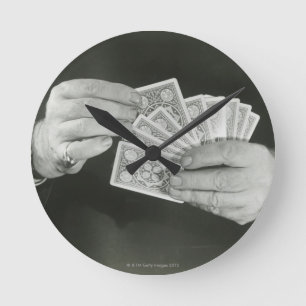 Spielkarten Runde Wanduhr