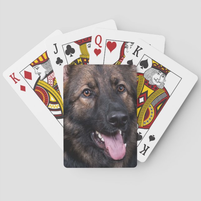 Spielkarten Schäferhund-Hundeelsässer (Rückseite)