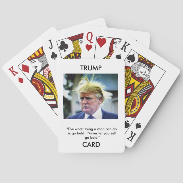 Spielkarten Trumpf-Donald Trumpbildes/-zitats (Rückseite)