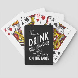 Spielkarten Zeit zum Champagnertrinken