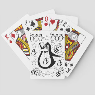 Spielkartendeck Färbung Pinguin Spielkarten