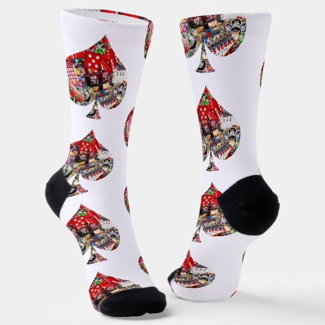 Spielkartenformate Las Vegas Socken (Gewinkelt)