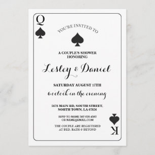 Spielkartenpaare Verlobung Ace Vegas Einladung