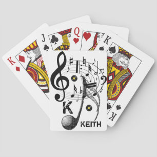 Spielkartenspiel Schwarz-Weiß Noten Spielkarten