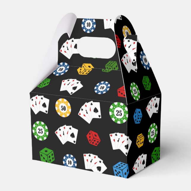 Spielkasino-Muster-Gastgeschenk Geschenkschachtel (Vorderseite)