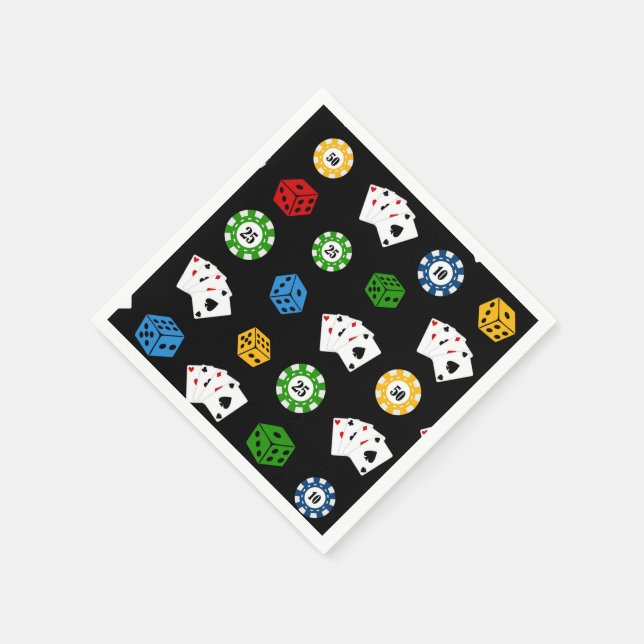 Spielkasino-Muster Party-Papierservietten Serviette (Ecke)