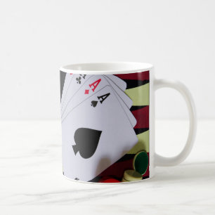 Spielkasinospielstücke Tasse