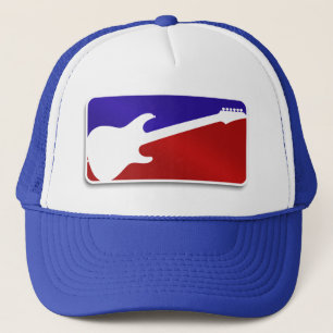 Spielklasse-Gitarren-Logo-Felsen-Held-Hut Truckerkappe