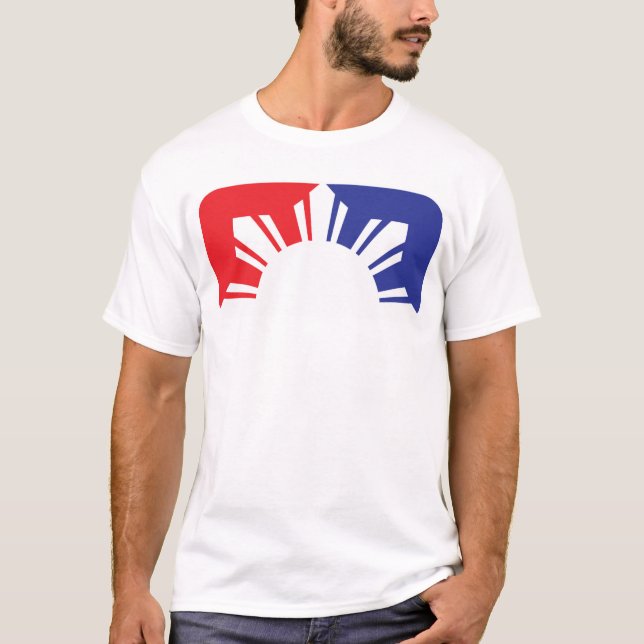 Spielklasse-philippinische Flagge - halb T-Shirt (Vorderseite)