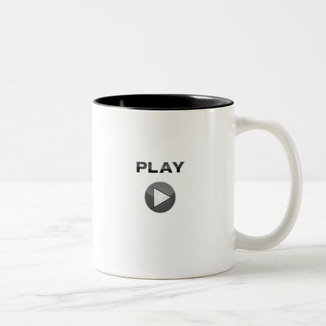Spielknopf-Kaffeetasse Zweifarbige Tasse (Rechts)