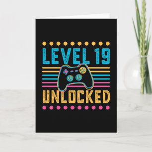 Spiellevel 19 freigeschaltet 19. Geburtstag Gesche Karte