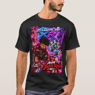 Spielmechanik XR Anime Boss King Neon Stadt T-Shirt