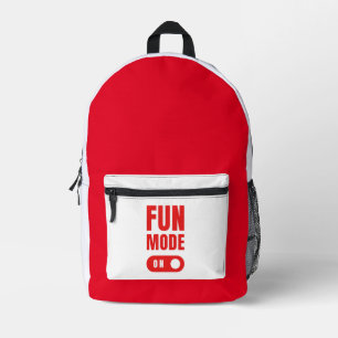 Spielmodus aktiviert bedruckter rucksack