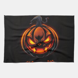 Spielmonster-Kürbis-Halloween-Küchentuch Geschirrtuch