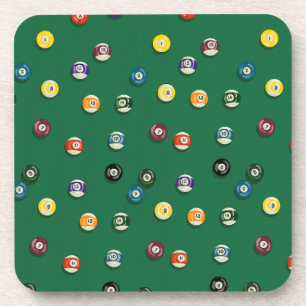 Spielnacht Billard Pool Tisch Poolhai Getränkeuntersetzer