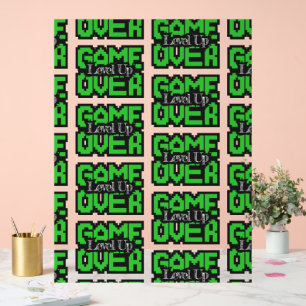 Spielover, Level Up: Retro Pixel Sandbox Adventure Acrylschild